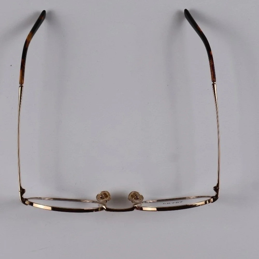 Prada Eyeglasses VPR A57 Gold Oval Frames Tortoiseshell 52-17 NEW MSRP 380